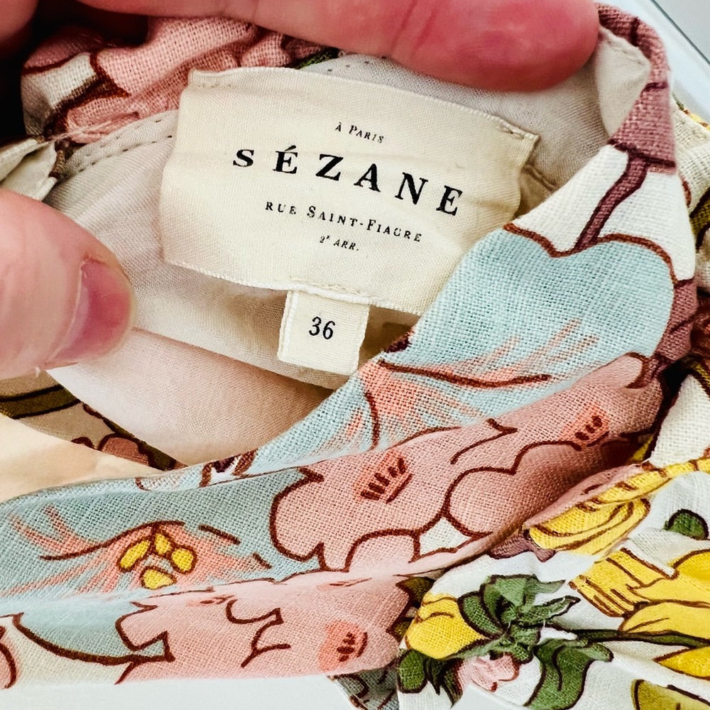 Sezane Floral Sleeveless Retro Dress - Picture 6 of 6